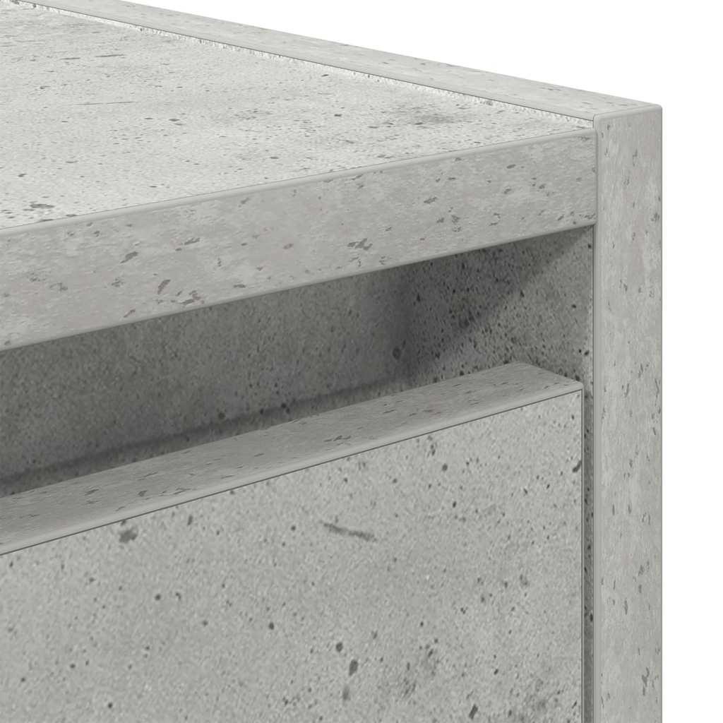 Væghængte sengeborde 2 stk. 38x34x40 cm betongrå