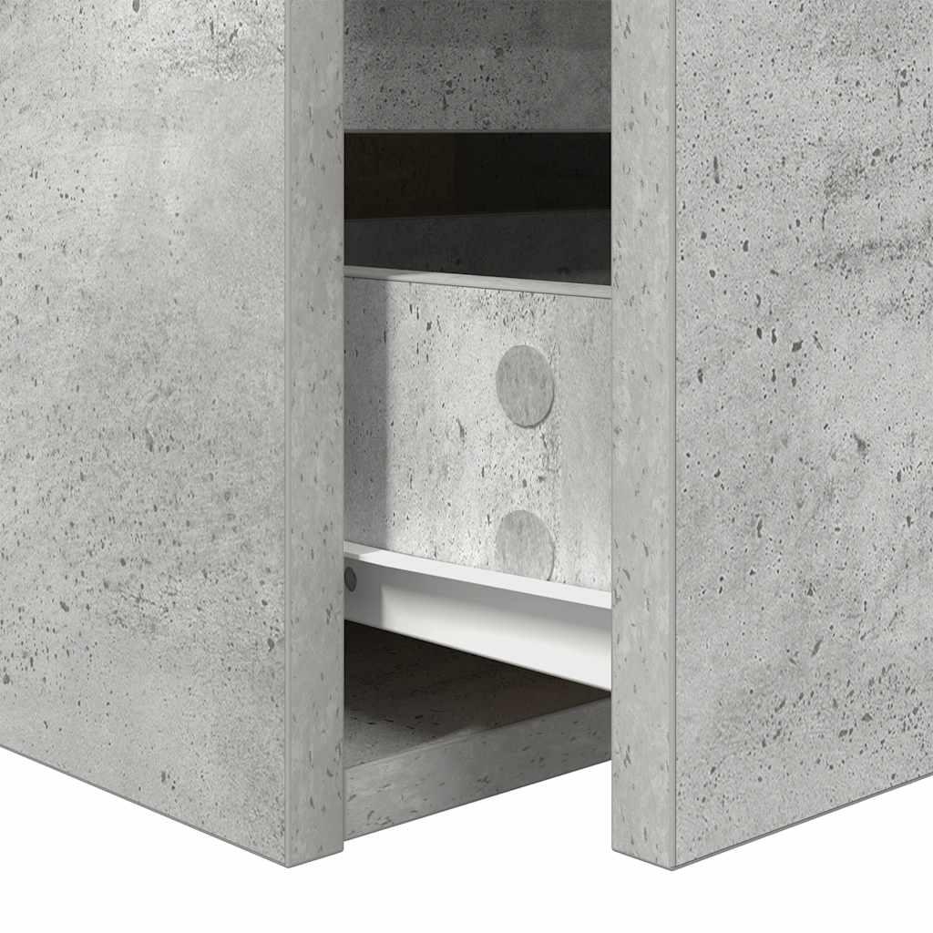 Væghængte sengeborde 2 stk. 38x34x40 cm betongrå