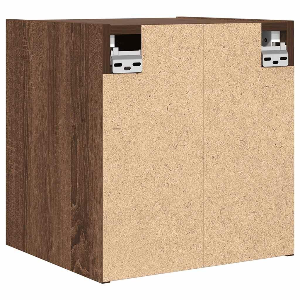 Væghængte sengeborde 2 stk. 38x34x40 cm brun egetræsfarve