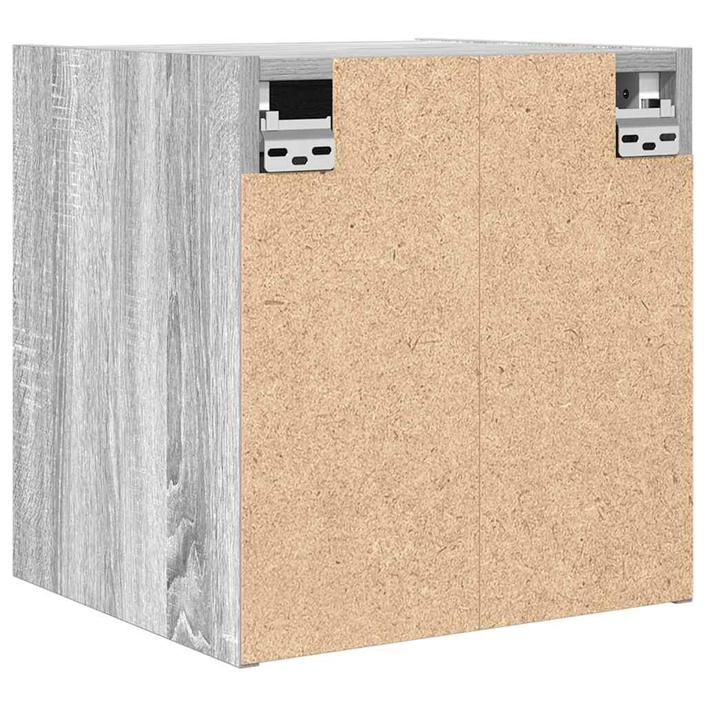 Væghængt sengebord 38x34x40 cm grå sonoma-eg
