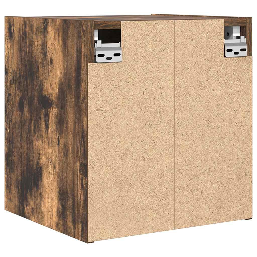 Væghængt sengebord 38x34x40 cm røget egetræsfarve