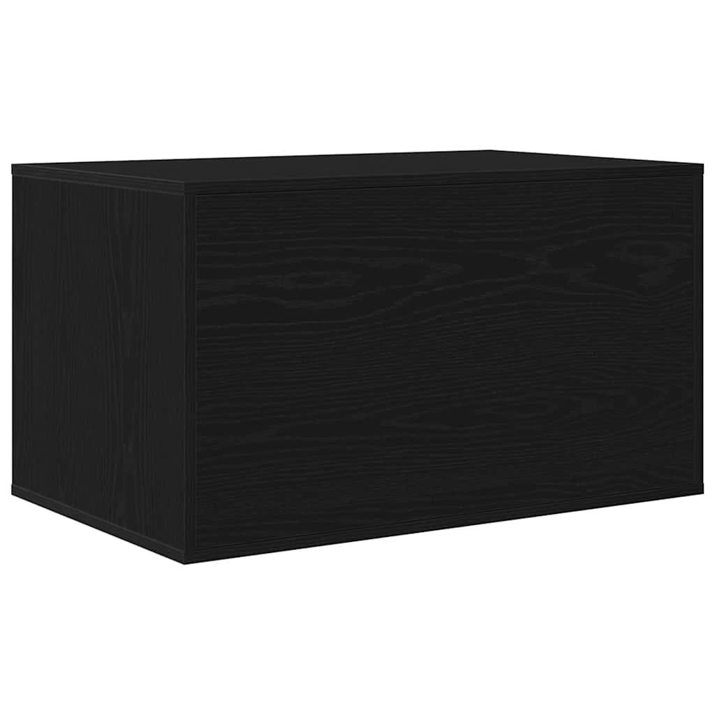 Toiletskjuler til kattebakke 80x50x45cm konstrueret træ sort eg