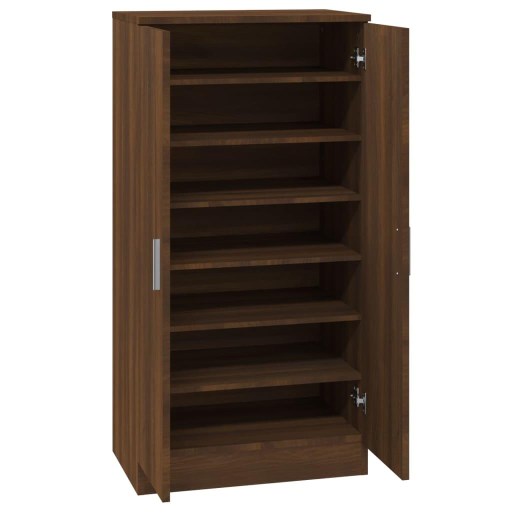 Skoreol 55x35x108 cm konstrueret træ brun egetræsfarve