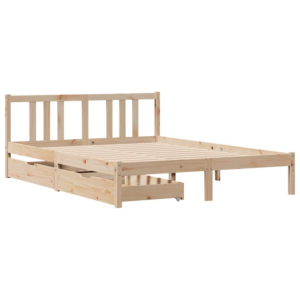 Sengeramme uden madras 120x200 cm massivt fyrretræ