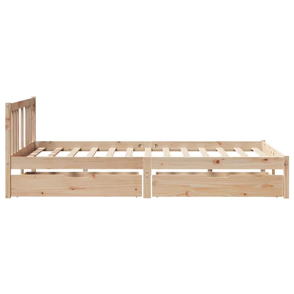 Sengeramme uden madras 120x200 cm massivt fyrretræ
