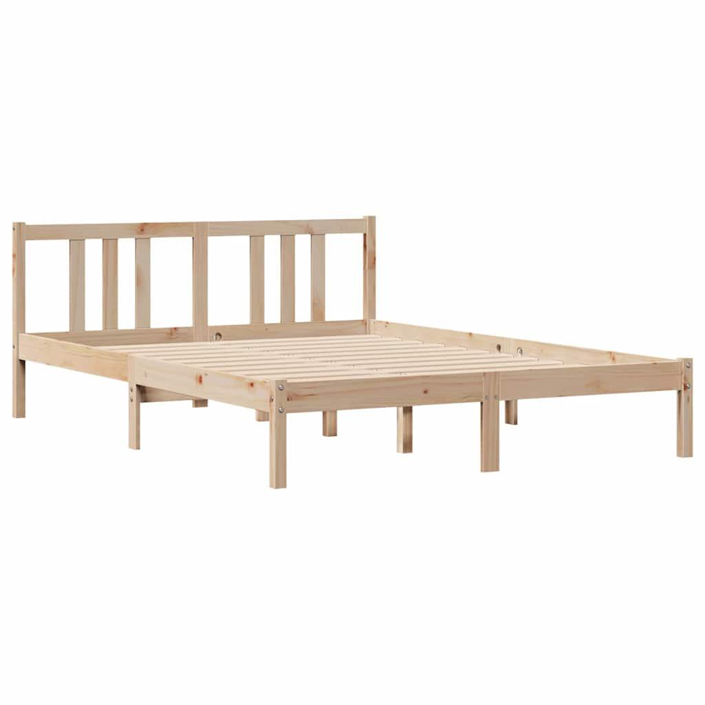 Sengeramme uden madras 120x200 cm massivt fyrretræ
