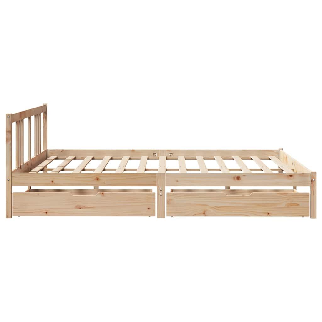 Sengeramme uden madras 180x200 cm massivt fyrretræ