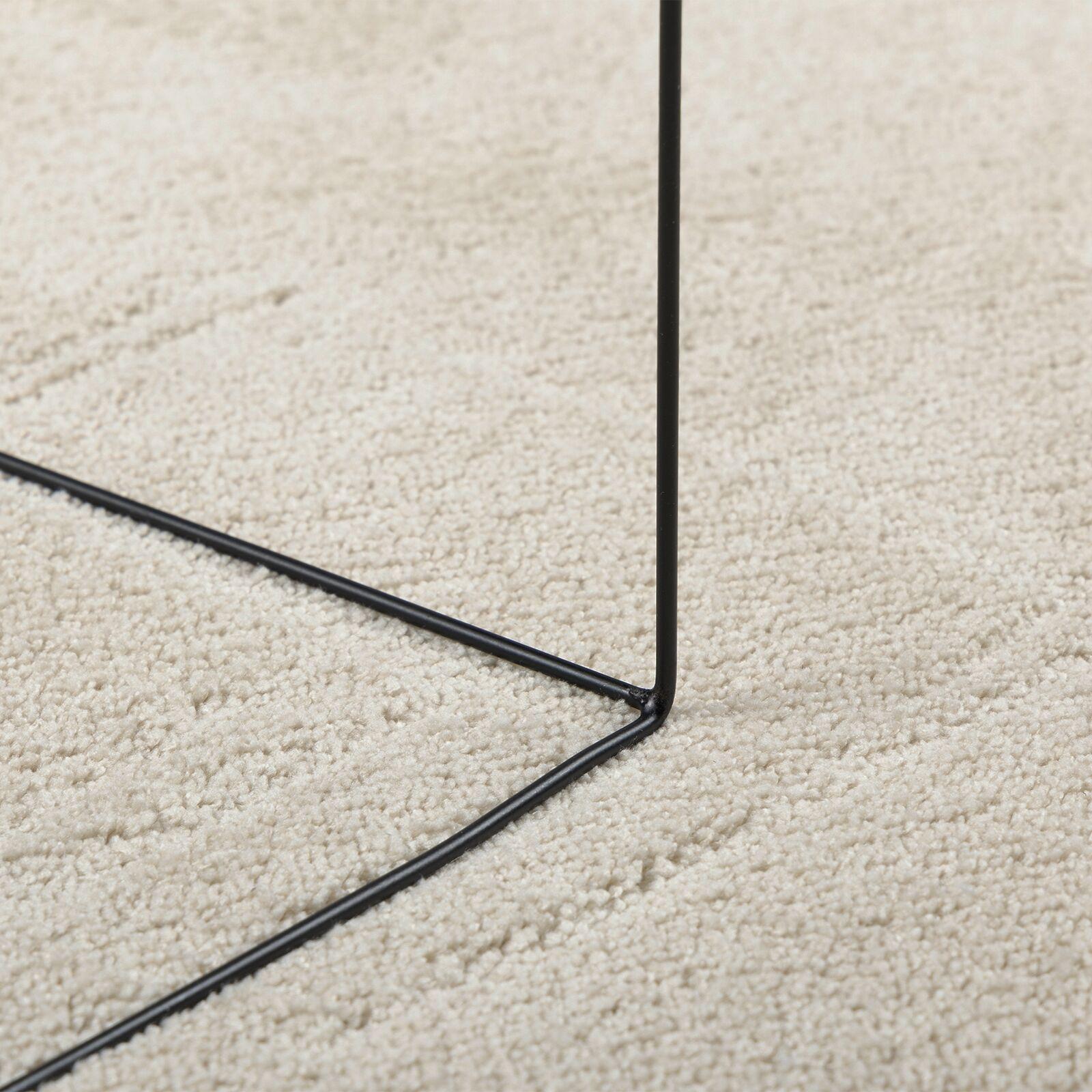 Områdetæppe Beige 120x170 cm Polyester Skridsikker