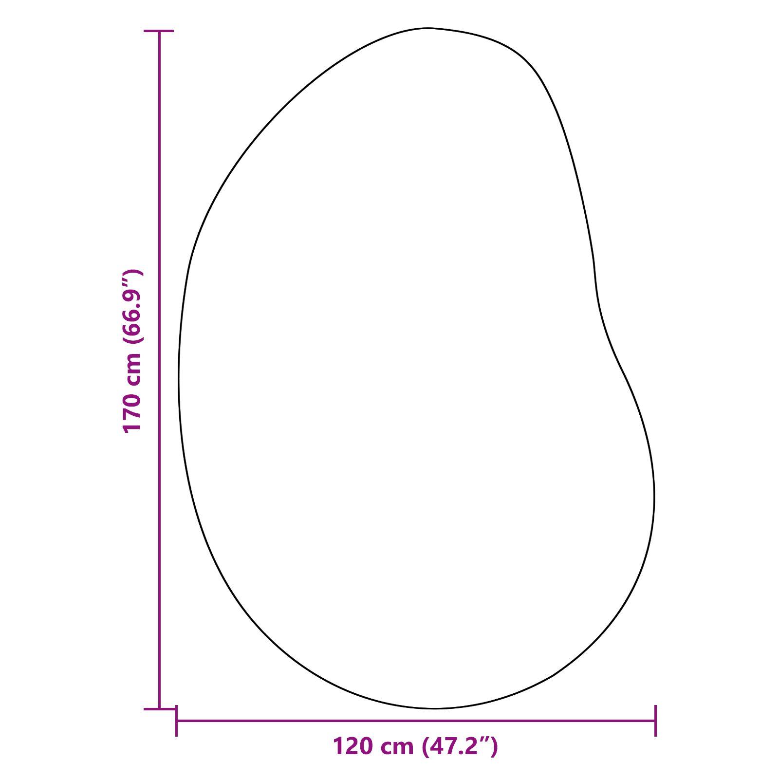Områdetæppe Beige 120x170 cm Polyester Skridsikker