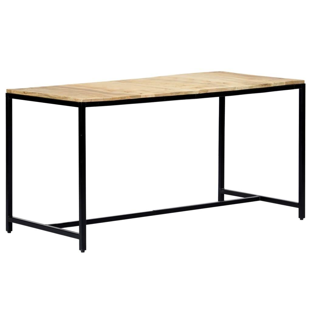 Spisebord 140x70x75 cm massivt ru mangotræ