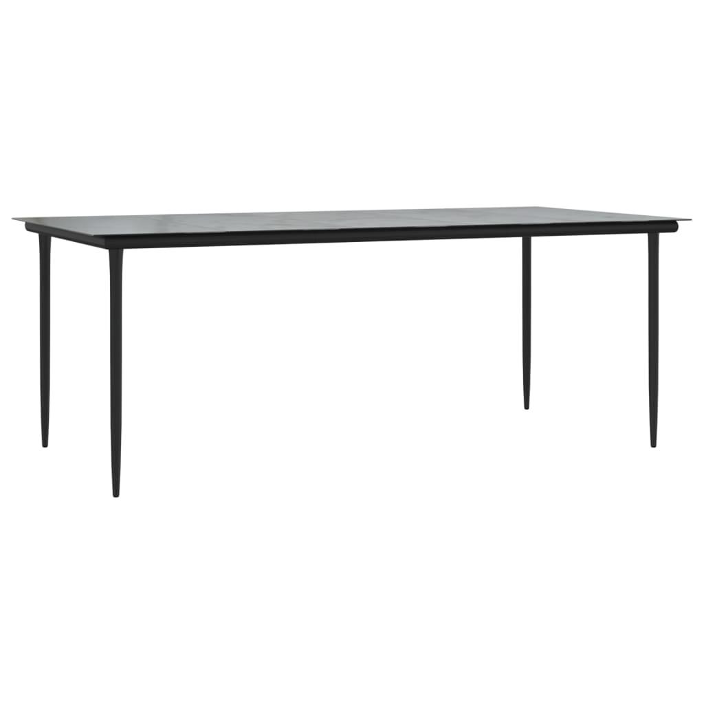 Spisebordssæt til haven 9 dele med hynder polyrattan beige