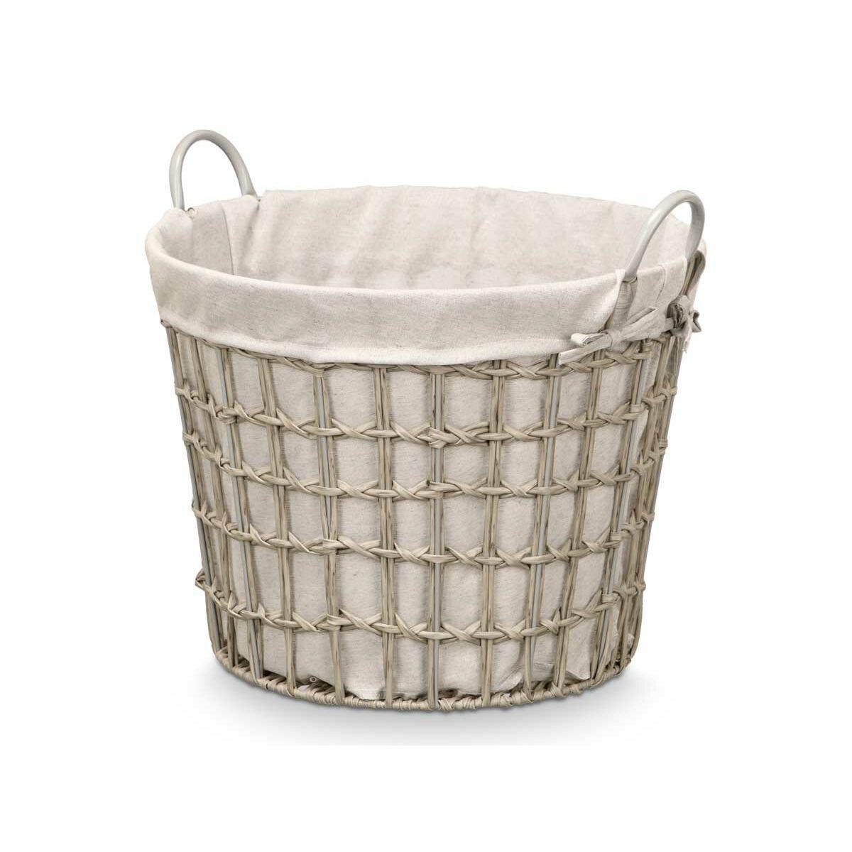 Kurv Kipit HX30559 Grå Polyester Klæde polypropylen Jern Plastik 50 % bomuld 47 x 41 x 44 cm 53 x 43 x 44 cm (6 enheder)