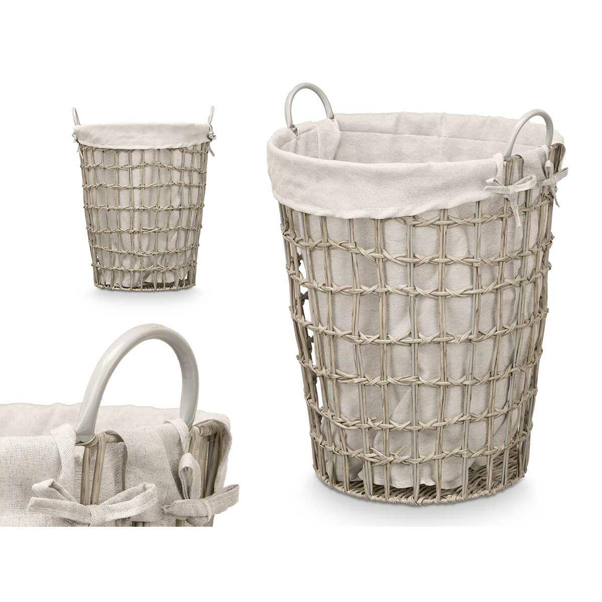 Kurv Kipit HX30550 Grå Polyester Klæde polypropylen Jern Plastik 50 % bomuld 45 x 58 x 43 cm 46 x 59 x 43 cm (6 enheder)