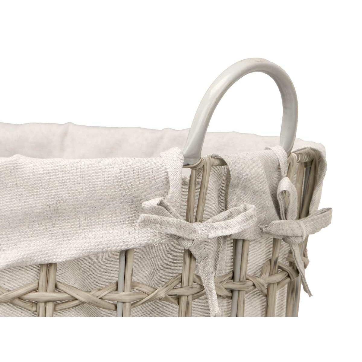 Kurv Kipit HX30550 Grå Polyester Klæde polypropylen Jern Plastik 50 % bomuld 45 x 58 x 43 cm 46 x 59 x 43 cm (6 enheder)