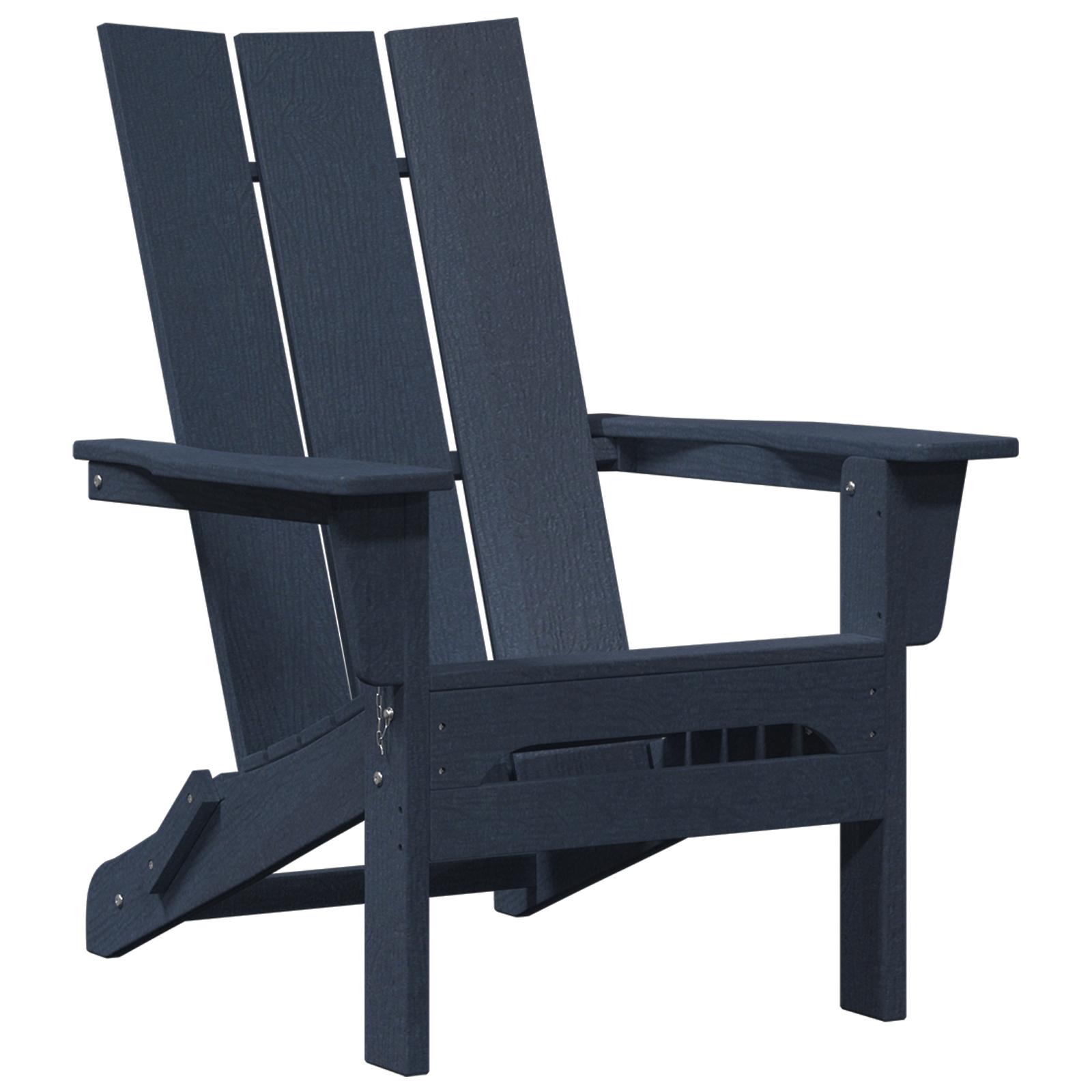 Folding Adirondack Stol Marineblå 74,5x80,5x90 cm HDPE