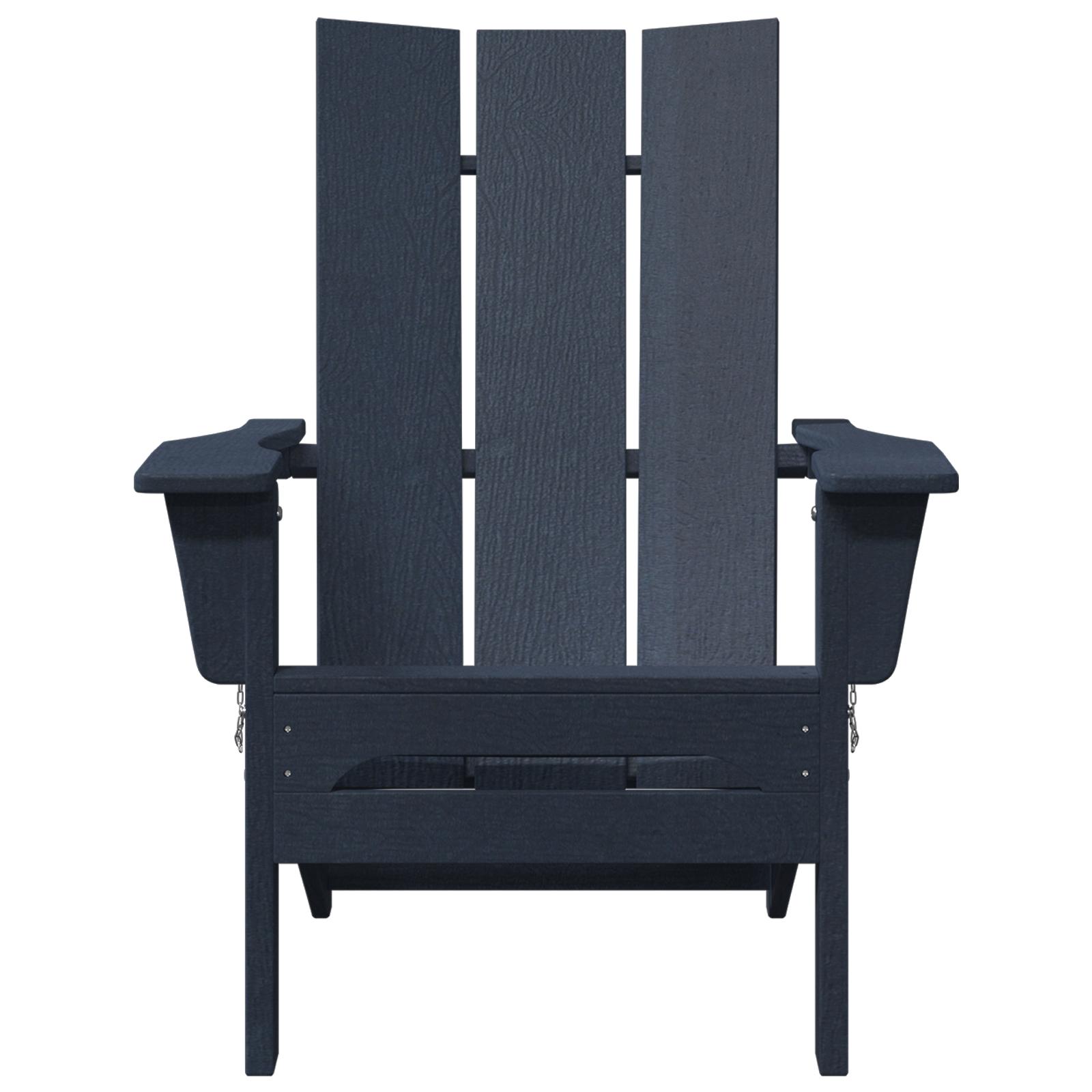 Folding Adirondack Stol Marineblå 74,5x80,5x90 cm HDPE