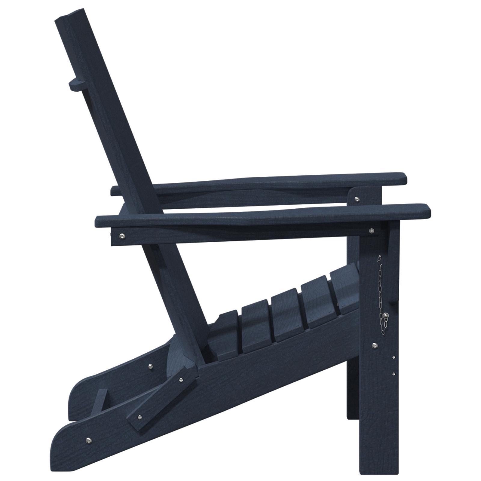 Folding Adirondack Stol Marineblå 74,5x80,5x90 cm HDPE