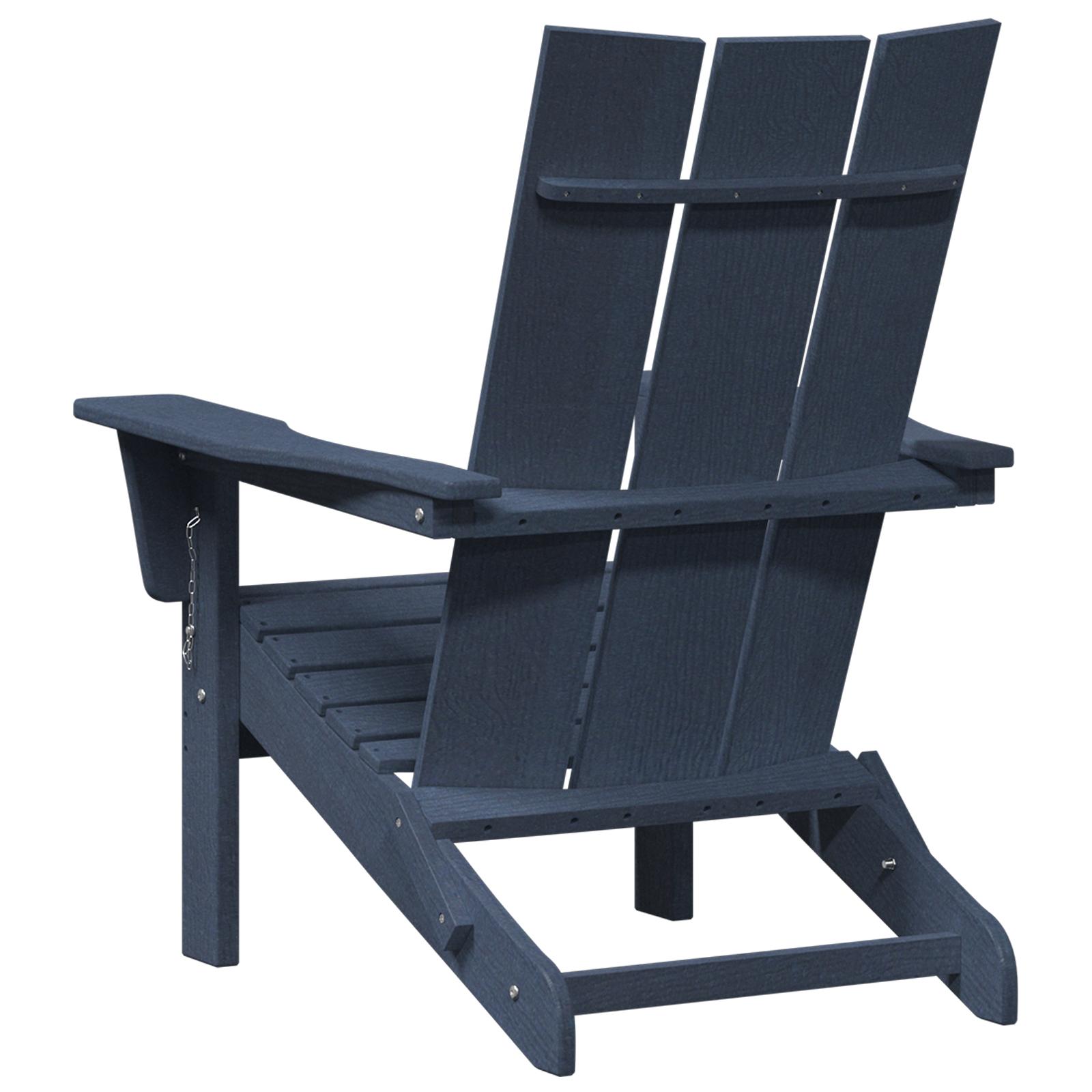 Folding Adirondack Stol Marineblå 74,5x80,5x90 cm HDPE