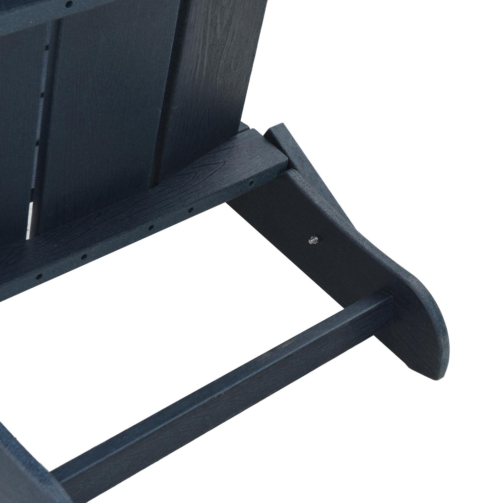 Folding Adirondack Stol Marineblå 74,5x80,5x90 cm HDPE