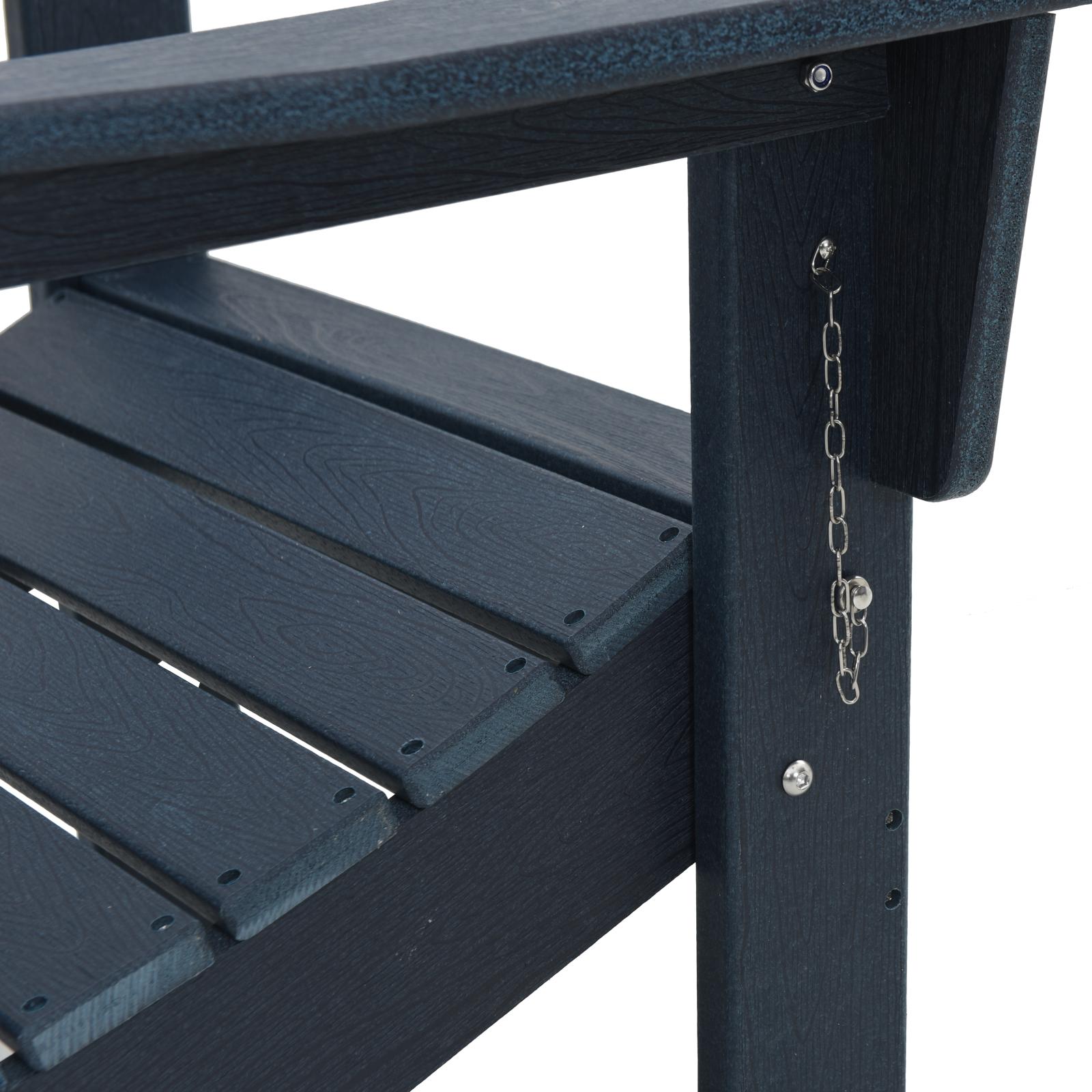 Folding Adirondack Stol Marineblå 74,5x80,5x90 cm HDPE