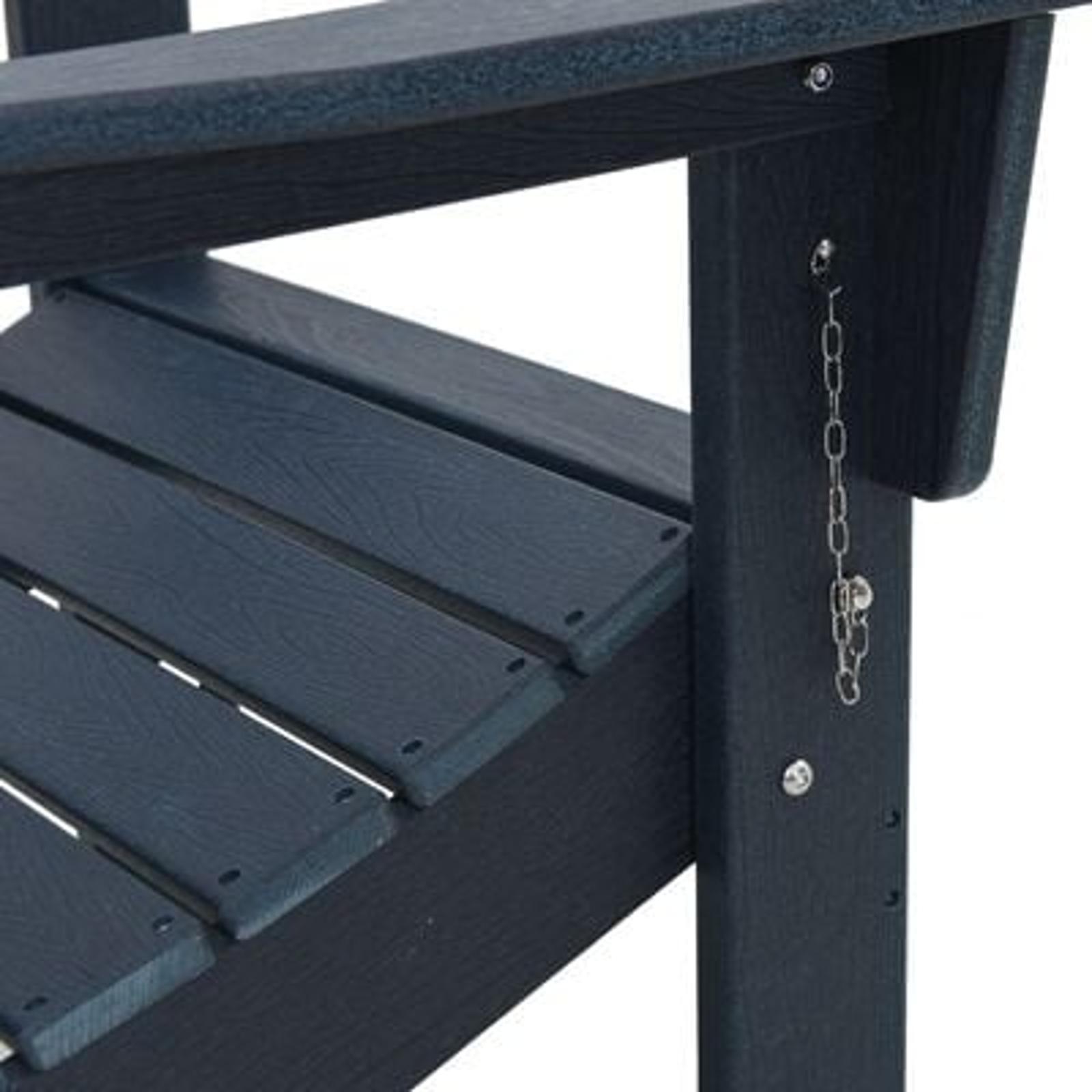 Folding Adirondack Stol Marineblå 74,5x80,5x90 cm HDPE