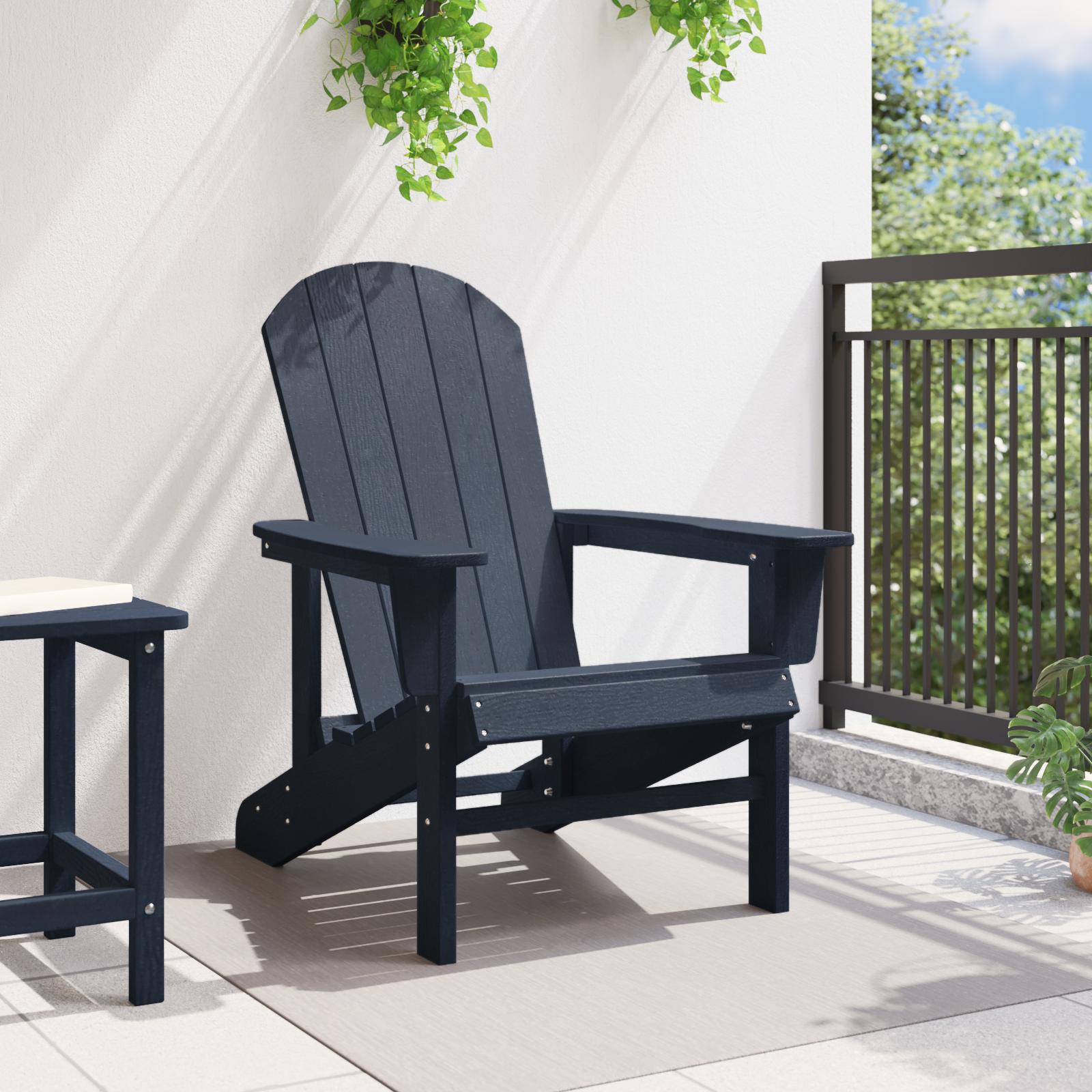 Adirondack stol Marineblå 74x82x91 cm HDPE