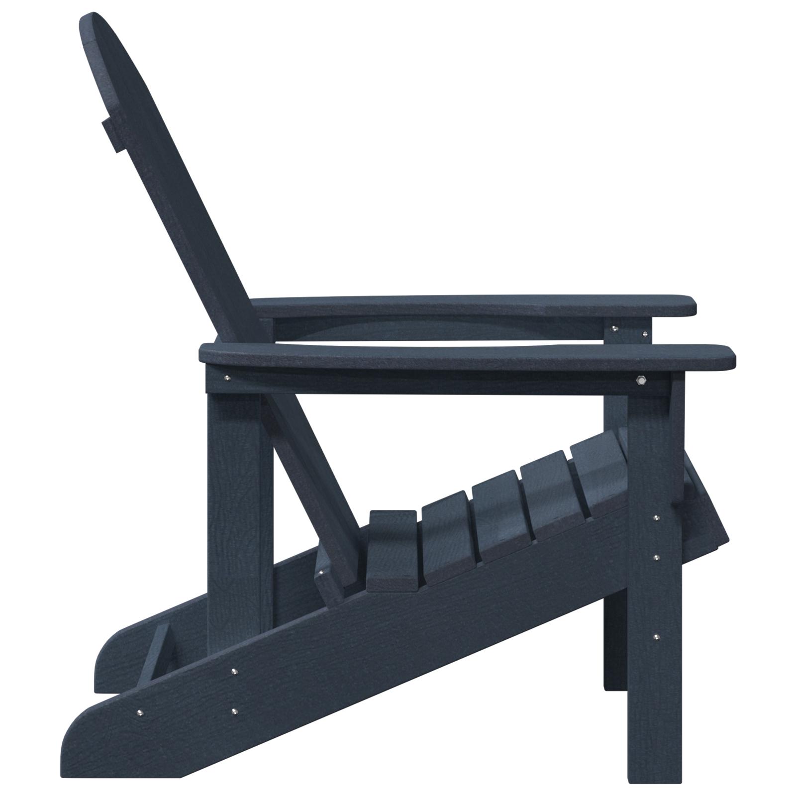 Adirondack stol Marineblå 74x82x91 cm HDPE