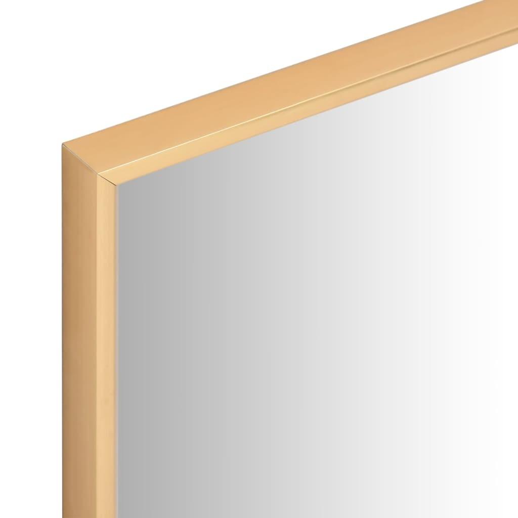 Spejl 140x40 cm guldfarvet