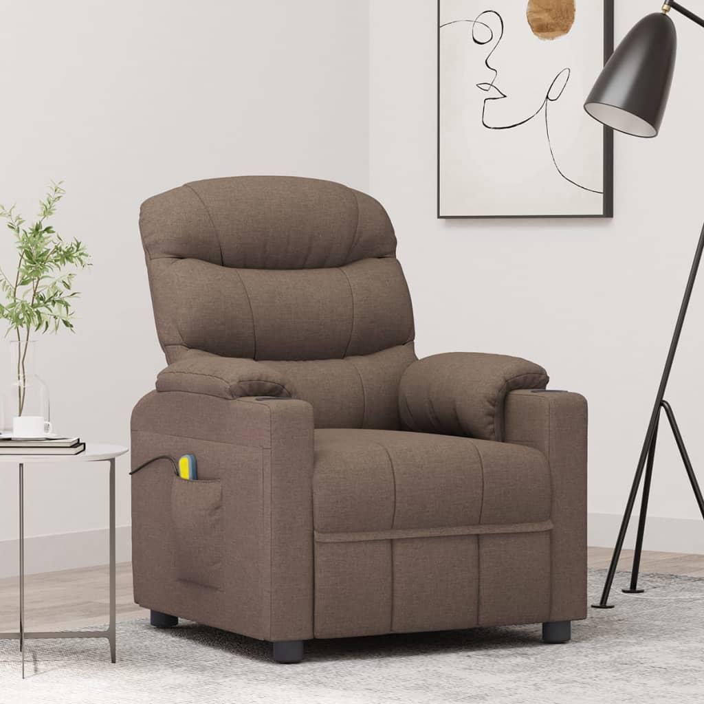 Massagestol stof gråbrun