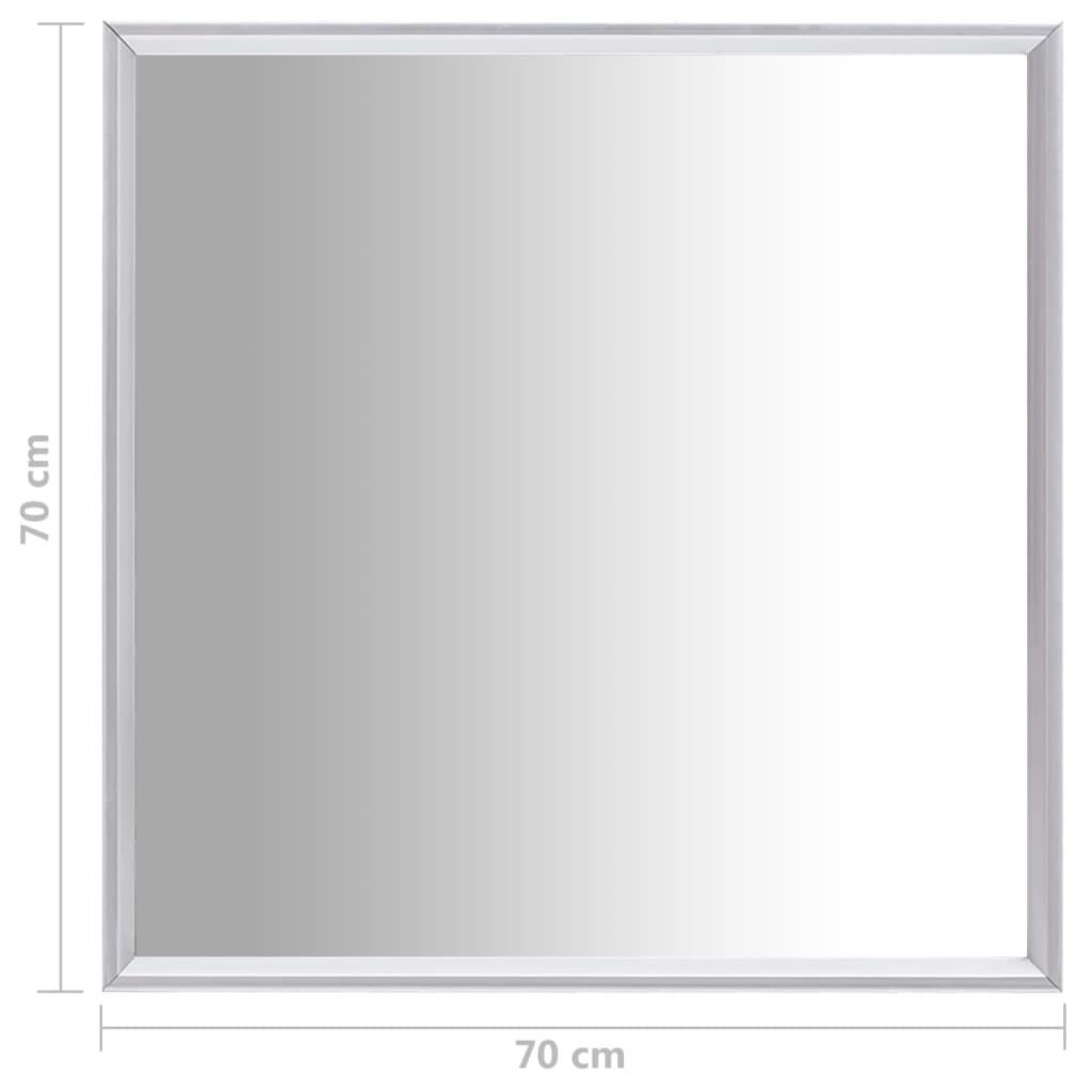 Spejl 70x70 cm sølvfarvet