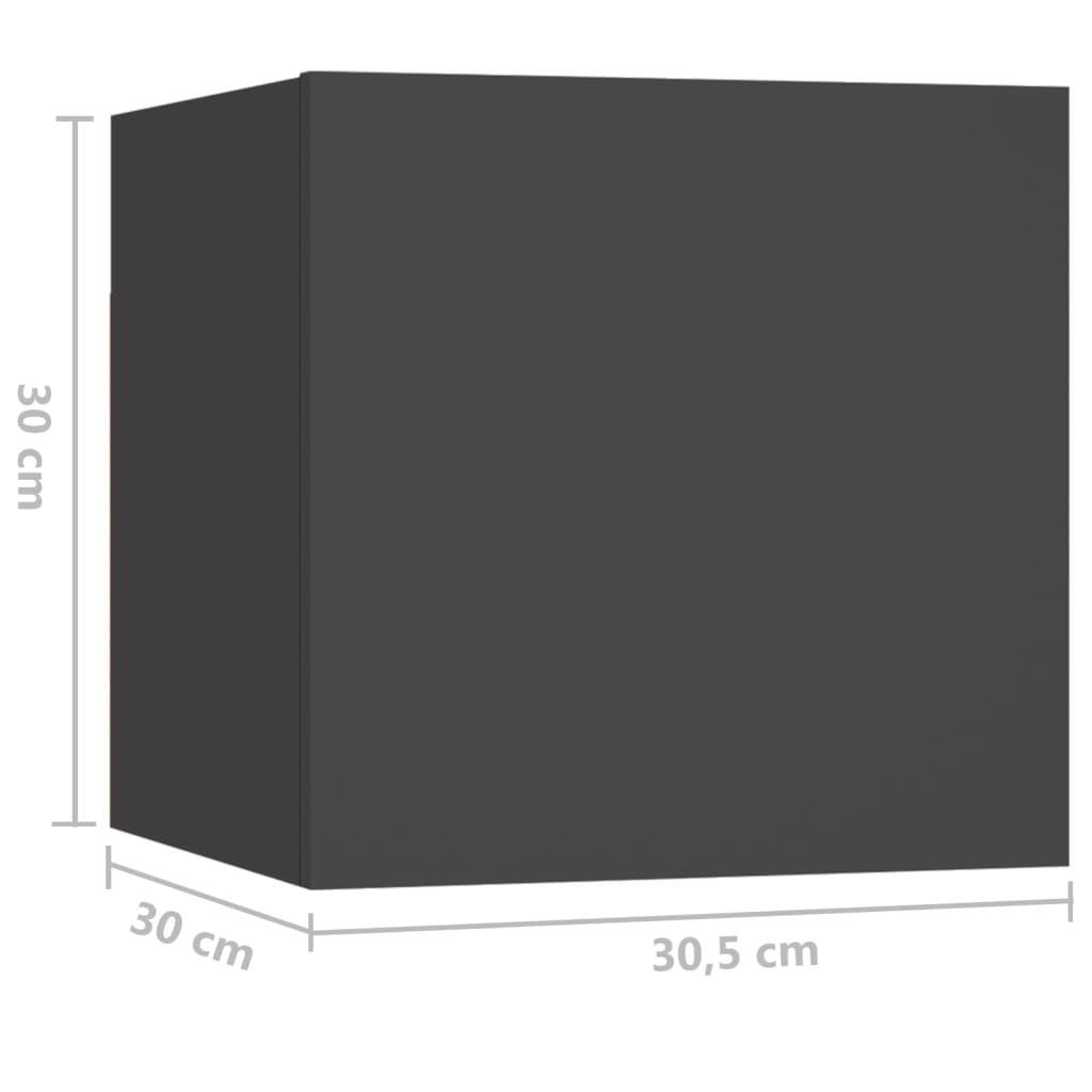 Væghængt tv-skab 30,5x30x30 cm grå