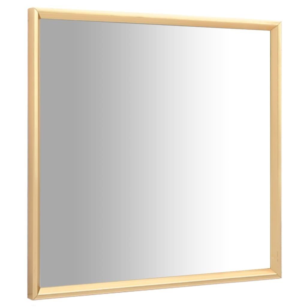 Spejl 40x40 cm guldfarvet