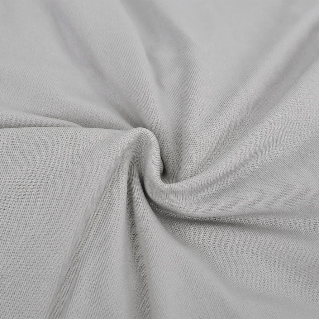 Elastisk 2-personers sofabetræk polyesterjersey grå (OUTLET B)