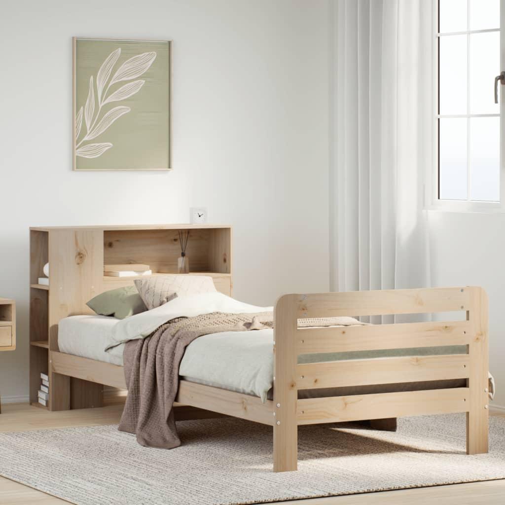 Sengeramme uden madras 90x190 cm massivt fyrretræ