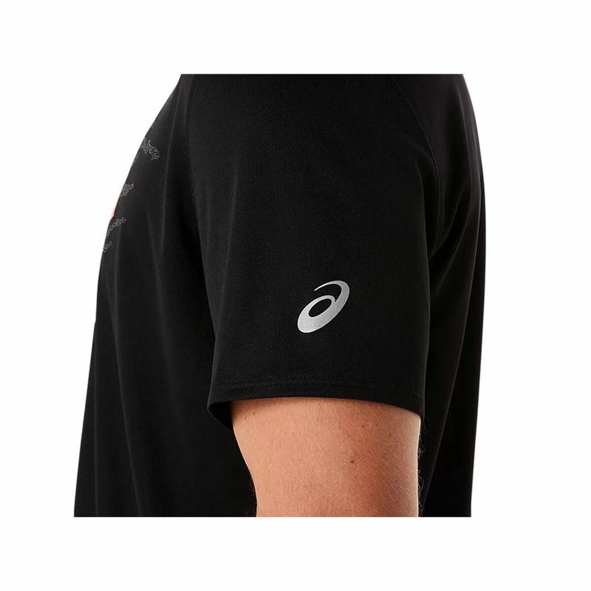 Kortærmet T-shirt til Mænd Asics Fujitrail Logo Ss Top Sort L